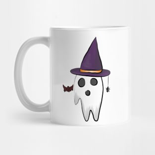 Cute ghost with witch hat Mug